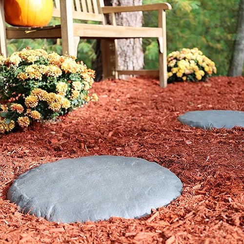 Miniatura 9 de Ei Piedras circulares de 15.5 pulgadas con estacas para el suelo, piedras para el hogar o el jardín para adoquines de pasarelas o caminos al aire