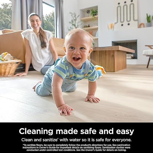 Vista 24 de Shark Mopa de vapor con 2 almohadillas lavables de doble cara, desinfectante de vapor, dirección giratoria, ligera, limpiador de vapor para suelos