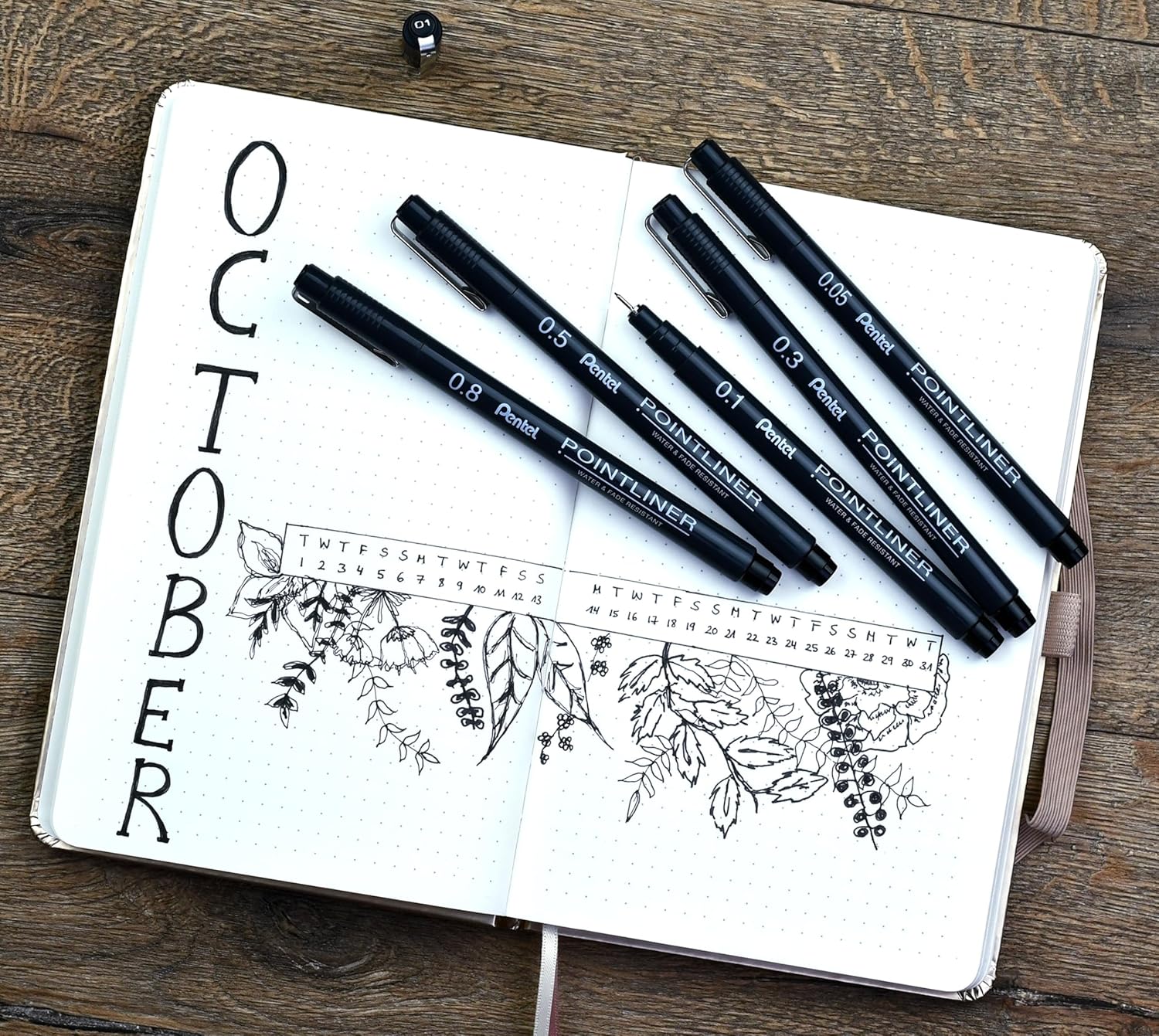 Pentel Arts Pointliner Drawing Pen, 0.3mm, Black Ink, Box of 12 Pens (S20P-3A)