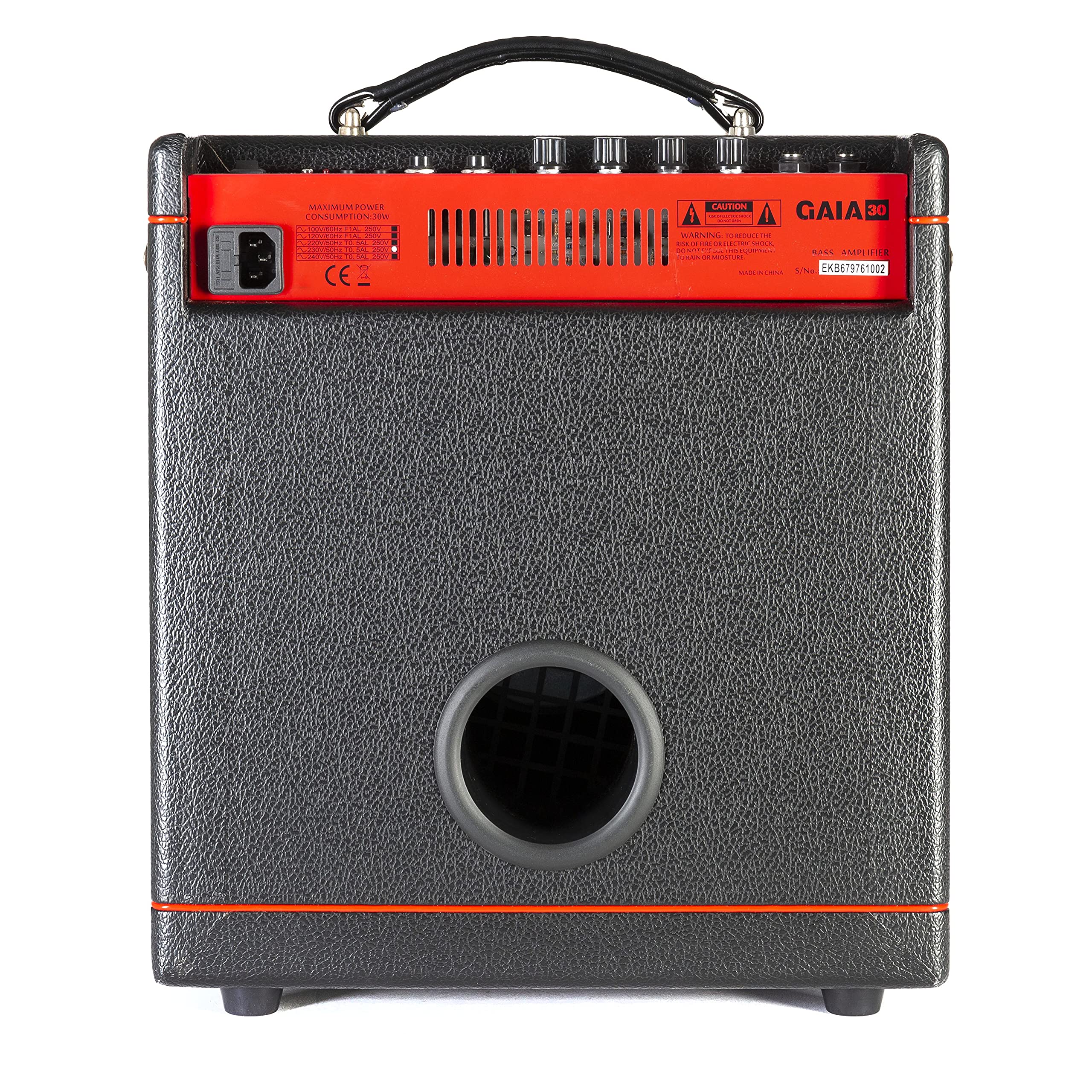 Fame Bassverstärker, Bass Combo mit 30 Watt und 10" Lautsprecher, Amp für Bass, Kopfhöreranschluss und 3-Band Klangregelung