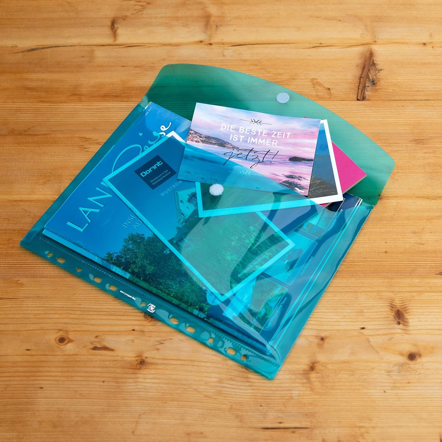 Oxford A4 Ring Binder Punched Pockets, Assorted Colours, Plastic Wallets, Pack of 6 image 5