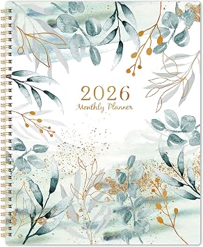 2026 Monthly Planner - 2026 Planner from January 2026- December 2026, 2026 Monthly Planner 8.5"x 11", with Tabs, Double Back Pocket, Large Blocks