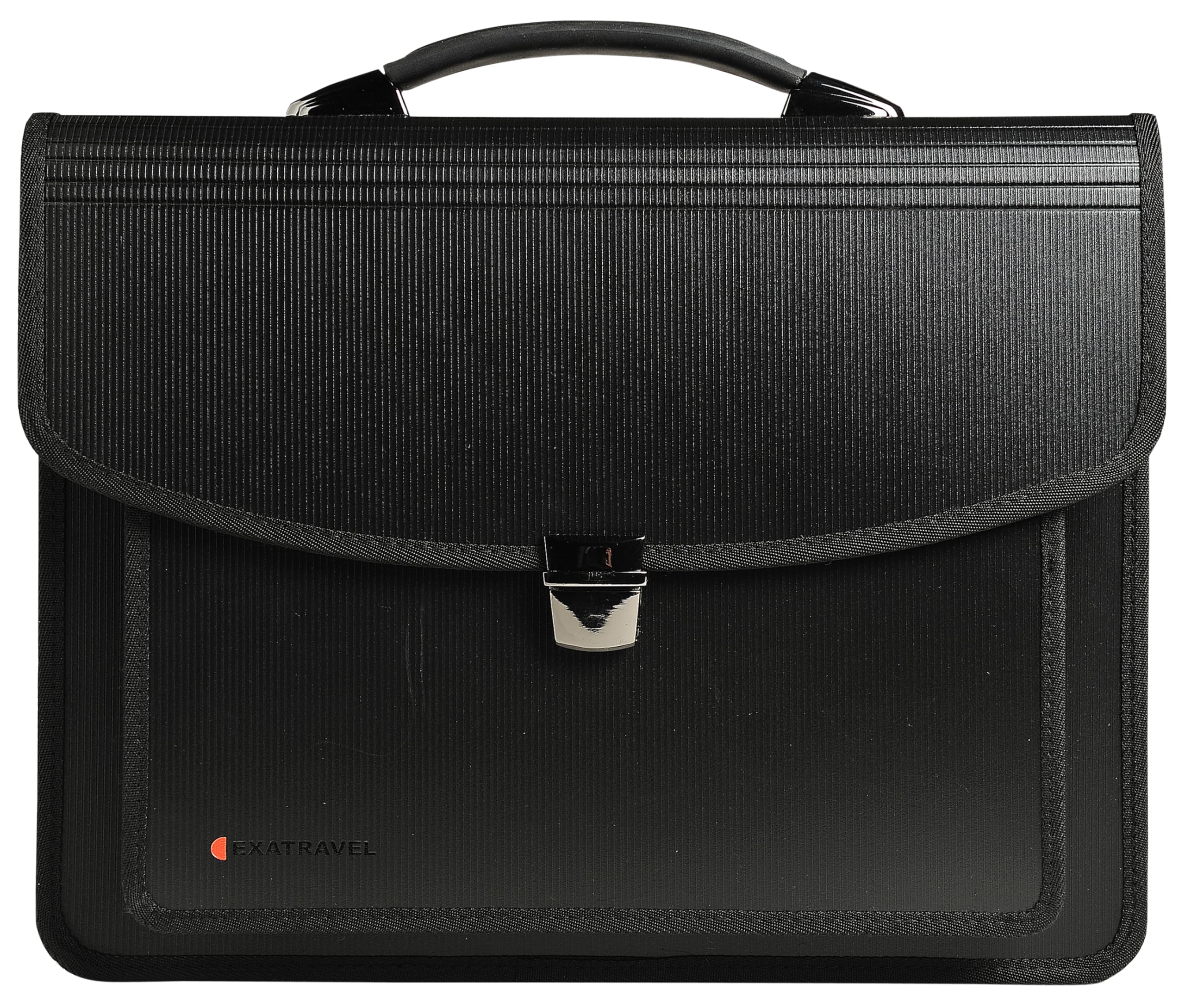 Exacompta 55734E Premium Umhängetasche Exatravel mit 15" Laptopfach und integrierter Fächermappe für DIN A4 Dokumente Ordnungsmappe ideale Tasche für Schule, Uni und Arbeit, schwarz