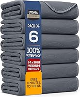 Vista 11 de Utopia Bedding Almohadillas lavables para cama 34" x 36" (Paquete de 4), almohadillas impermeables reutilizables de alta absorción