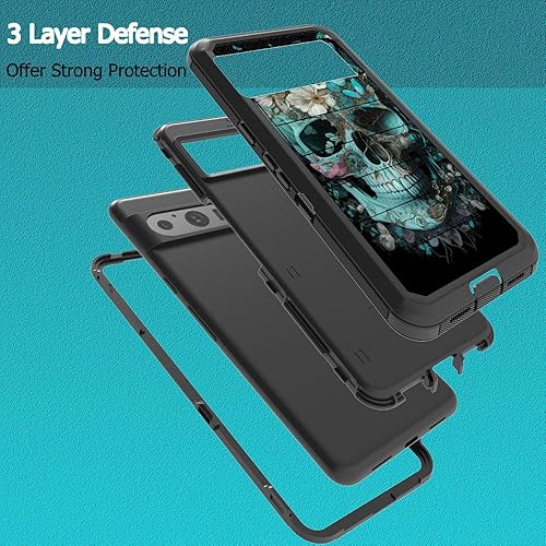Miniatura 8 de FGDRFGRW Funda diseñada para Pixel 8 Pro de 6.7 pulgadas, resistente, resistente y duradera, a prueba de golpes, híbrida de doble capa, cubierta