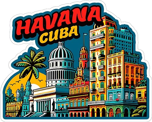 Havana Cuba Waterproof Vinyl Sticker 4 Inch Decal