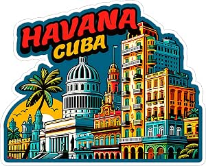 Amazon.com: Havana Cuba Sticker 4 Inch City Travel Souvenir Destination ...