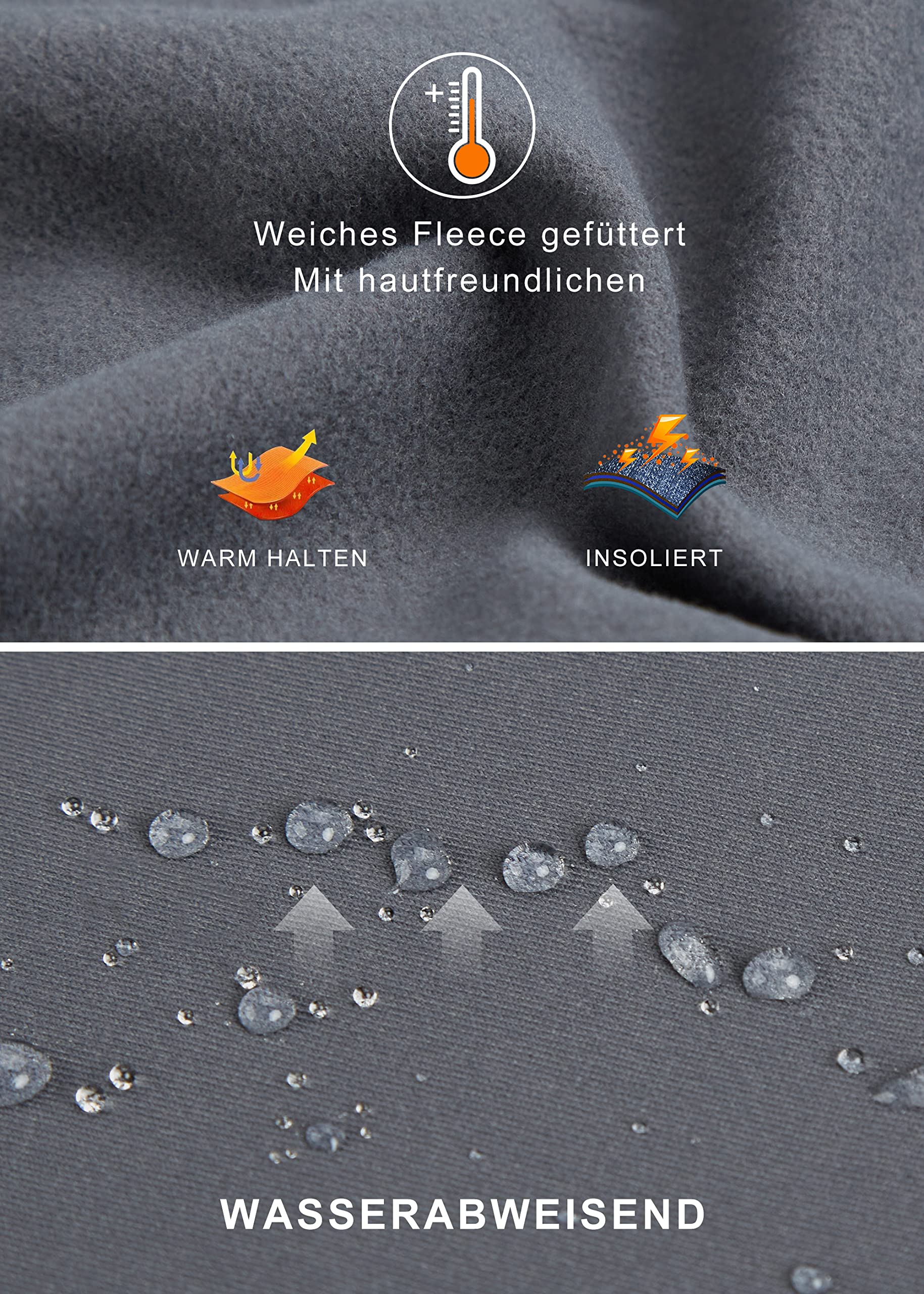 Comallan Leggings Termico Donna Invernali Impermeabili Pantalone per Corsa Trekking Yoga Neve Fitness Sport Foderati in Pile e con Tasche