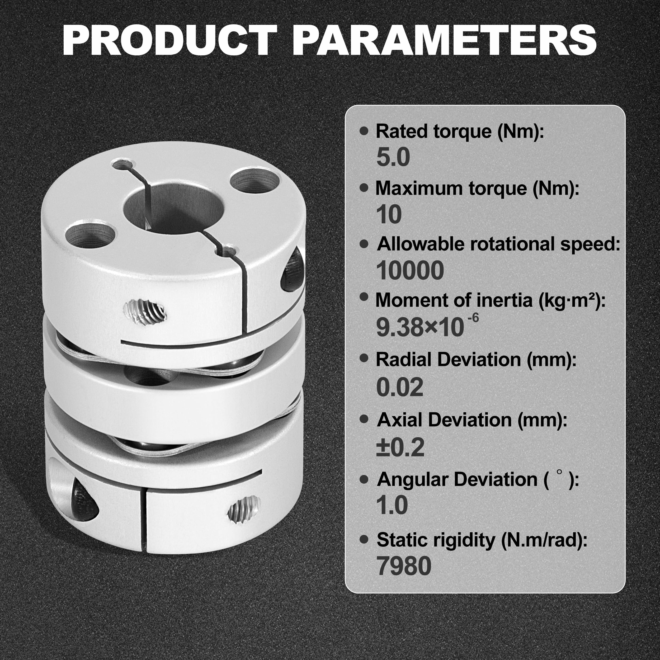 Coupleur Arbre Moteur en Aluminium, D32 L40 Membrane Flexible couplage, Joint d'accouplement flexible de roue diaphragme pour imprimante 3D, machine CNC et servomoteur pas (12 x 14 mm)
