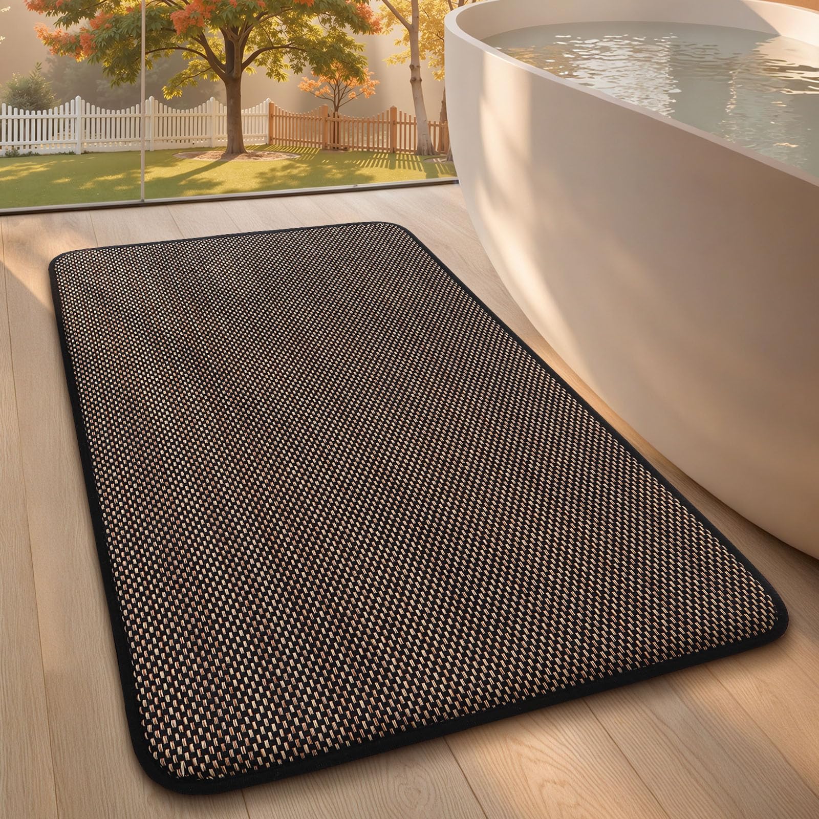 Color&Geometry Thick Memory Foam Bathroom Rugs,Absorbent and Quick Dry Bath Mat,Non-Slip Bath Rug for Bathroom,Laundry Room and Tub,Roll Pack,20"x32",