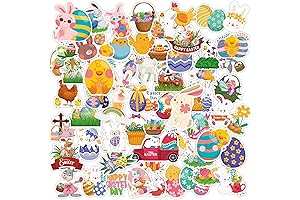 OHOME Easter Stickers for Kids - Easter Egg Stuffers Vinyl Easter Games