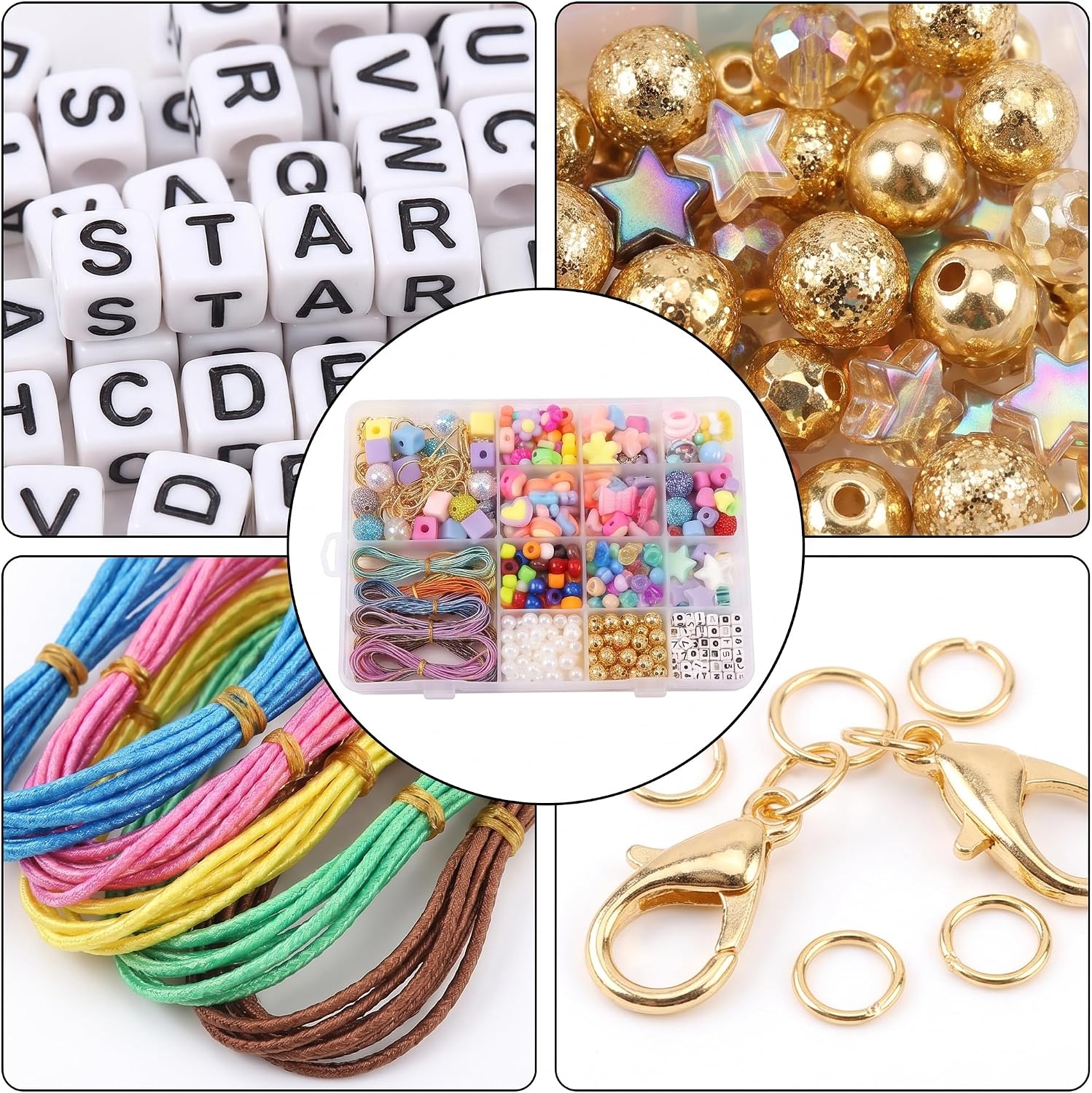 Imaginovelty 850+ Pcs Beaded Keychain Making Kit for Teens image 3