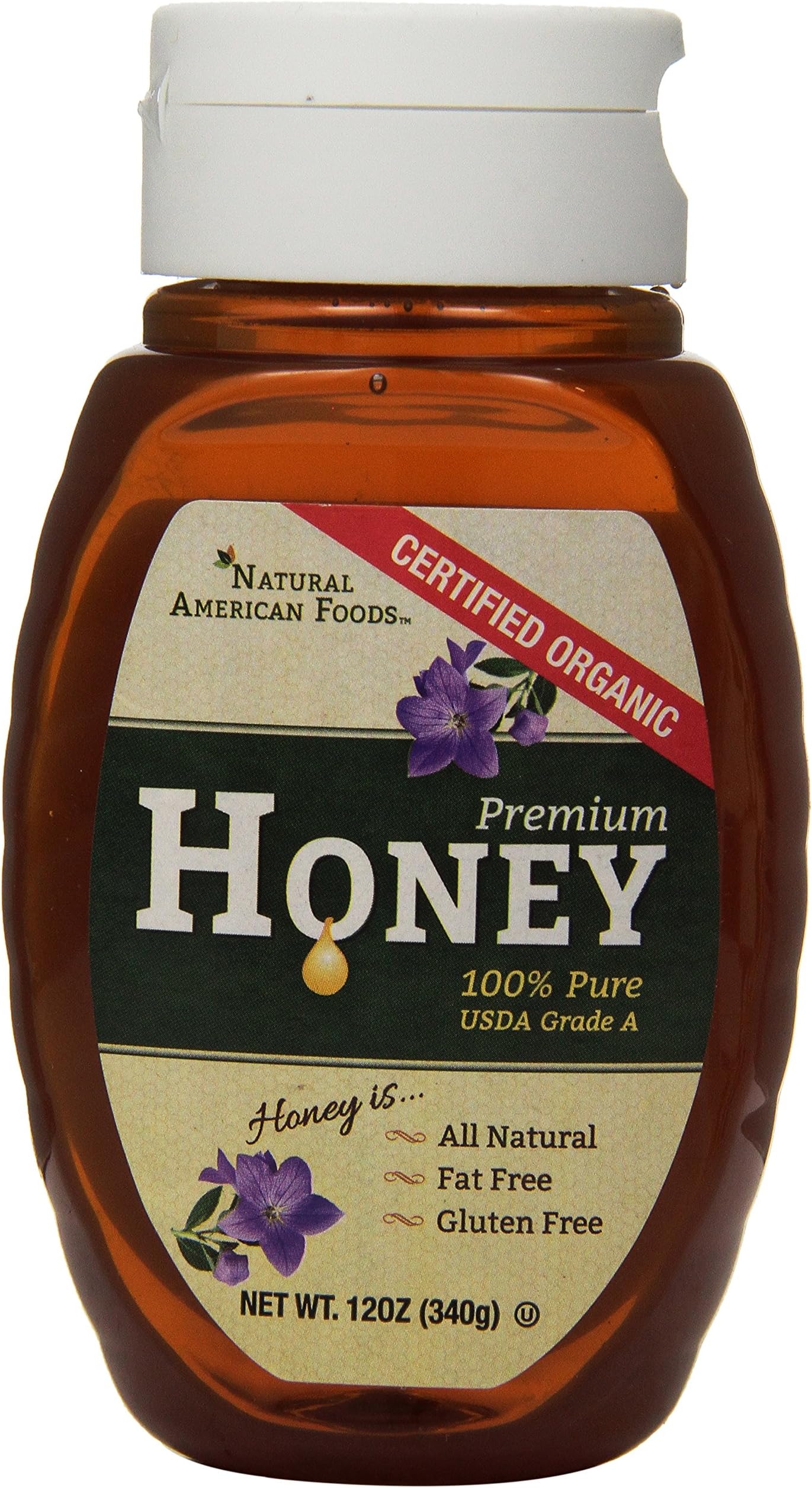 Natural American Foods Organic Honey, 12 Ounce