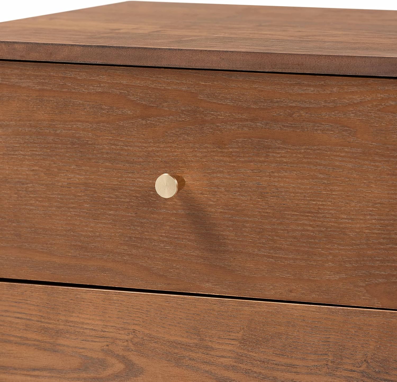 Baxton Studio Landis Mid-Century Modern Ash Walnut Finished Wood 2-Drawer Nightstand