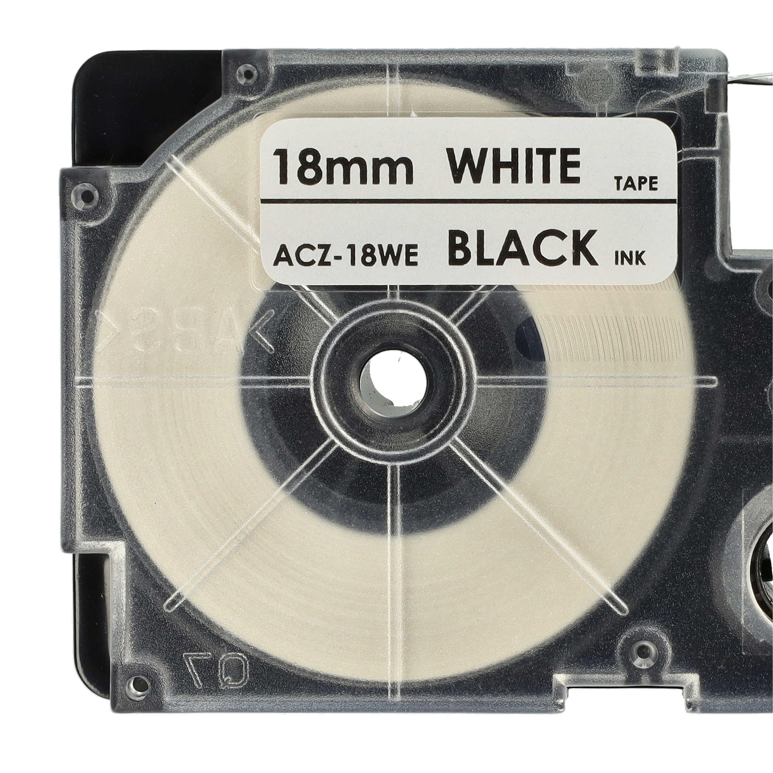 vhbw 10x Schriftband-Kassette Ersatz für Casio XR-18WE