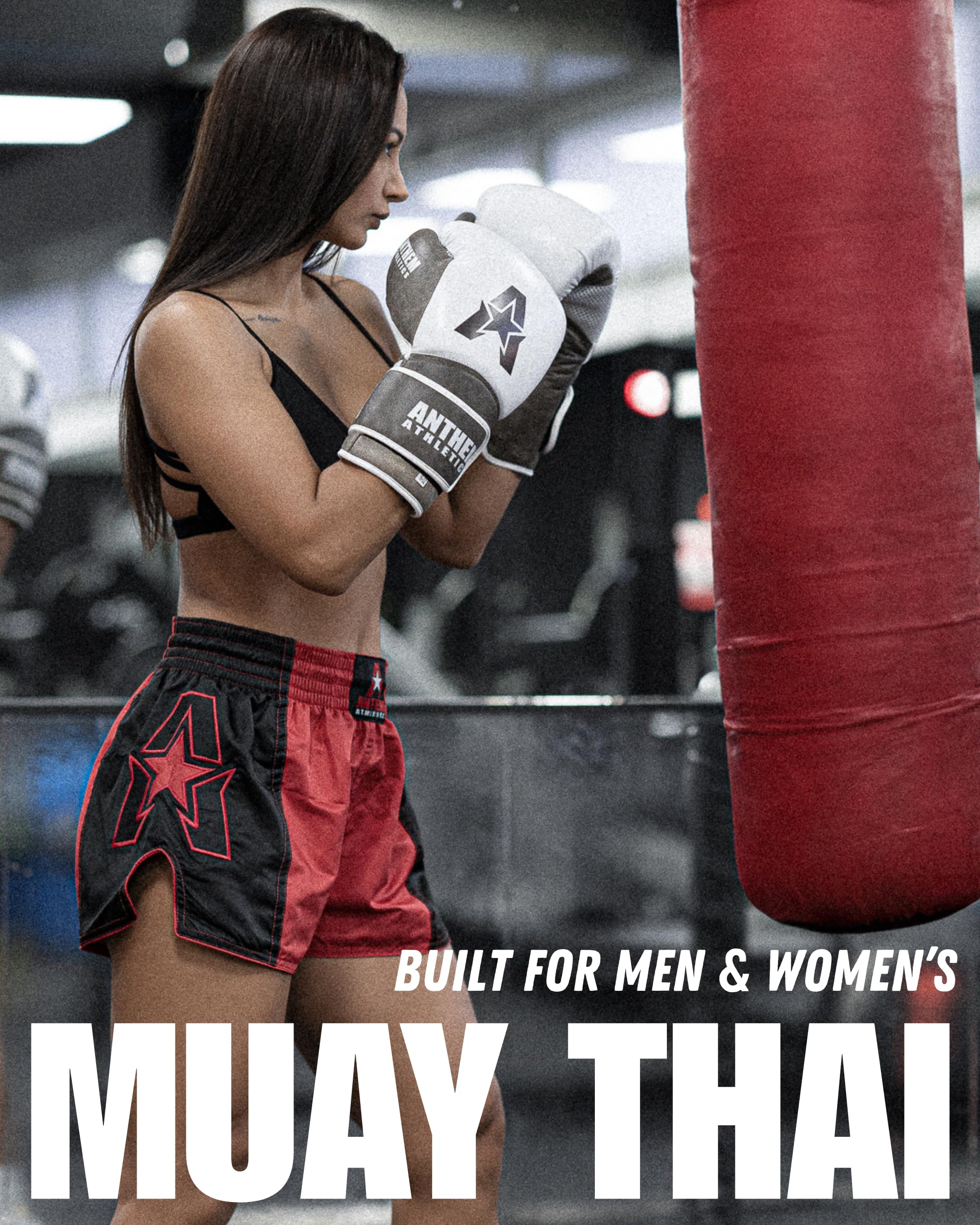 Anthem Athletics Pantaloncini Muay Thai Resolute - Kickboxing, Thai Boxe - Neri - Medi