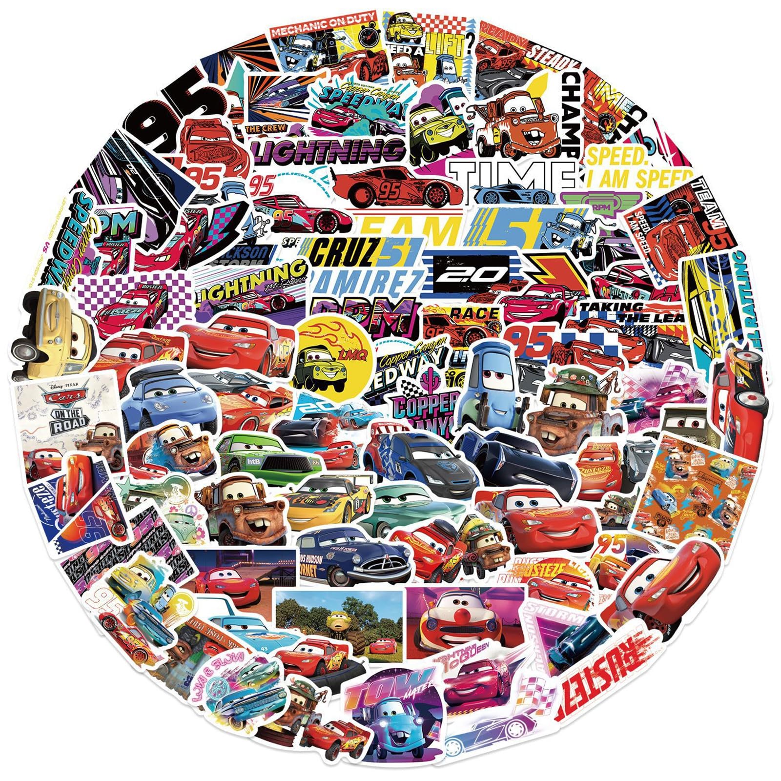Photo 1 of 100Pcs Cool Disney Character Car Stickers for Water Bottles Skateboard Luggage Laptop Bumper Waterproof Vinyl Stickers Bulk for Boys Teens Adults (Car)