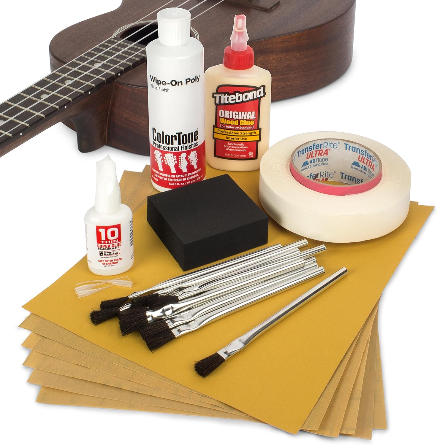 StewMac Essential Supply Set for Ukulele Kit Building