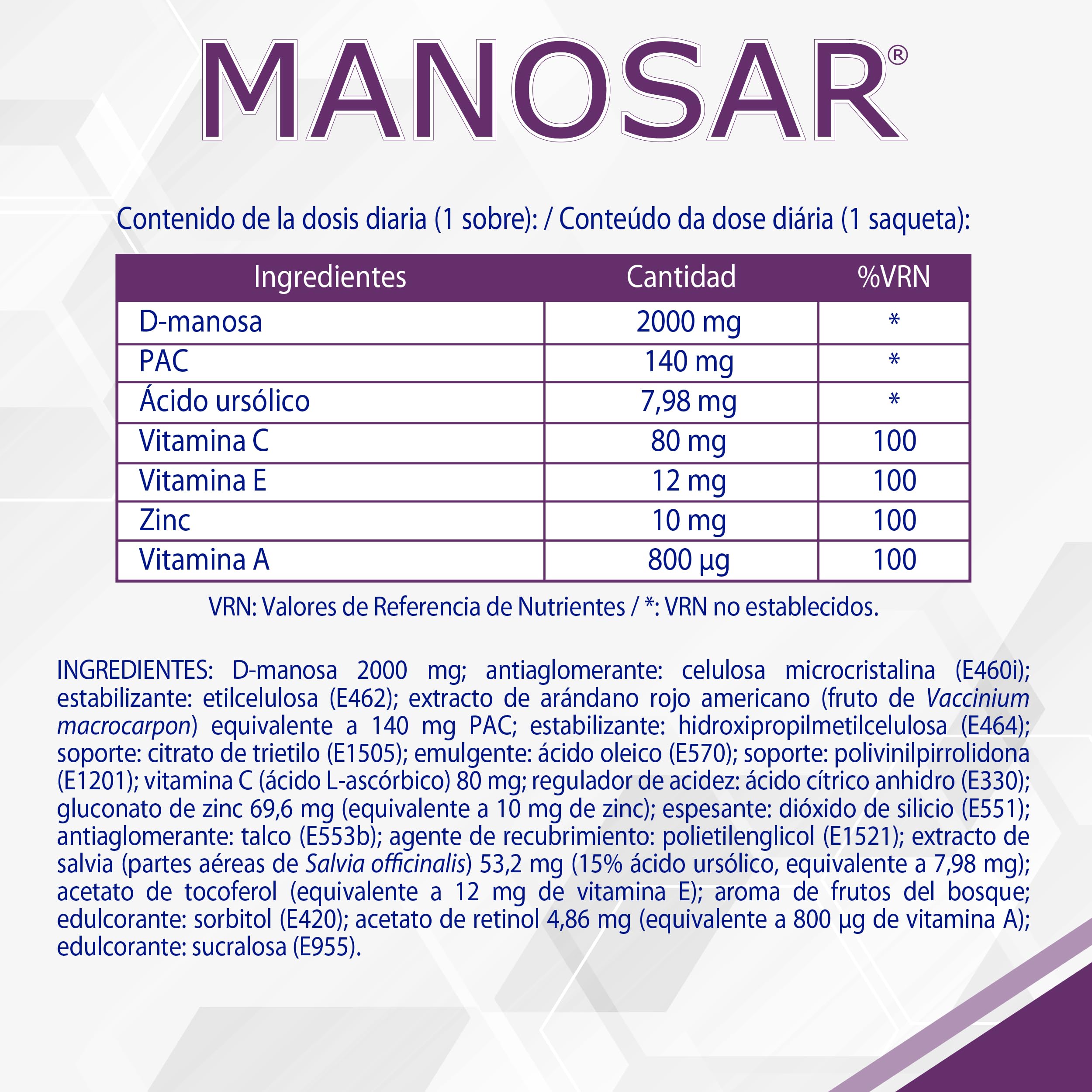 Manosar 30 sobres