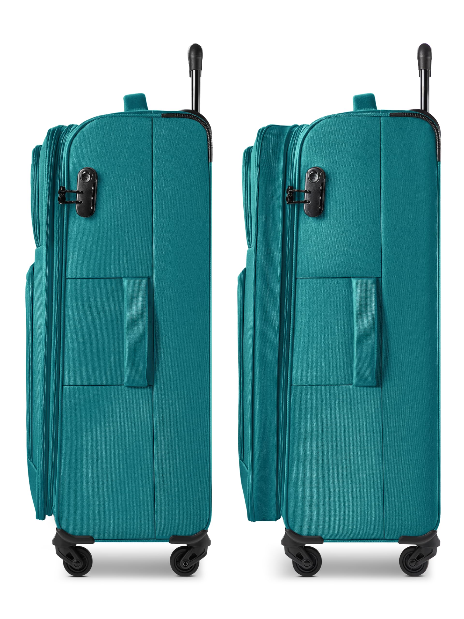 Smartbox Duża miękka walizka Check-in dla kobiet i mężczyzn, duża walizka XL 46 x 31 x 78 cm, 4 rolki i zamek szyfrowy, możliwość rozszerzenia o elastyczną zakładkę, lekka, 3,6 kg (edycja 04)