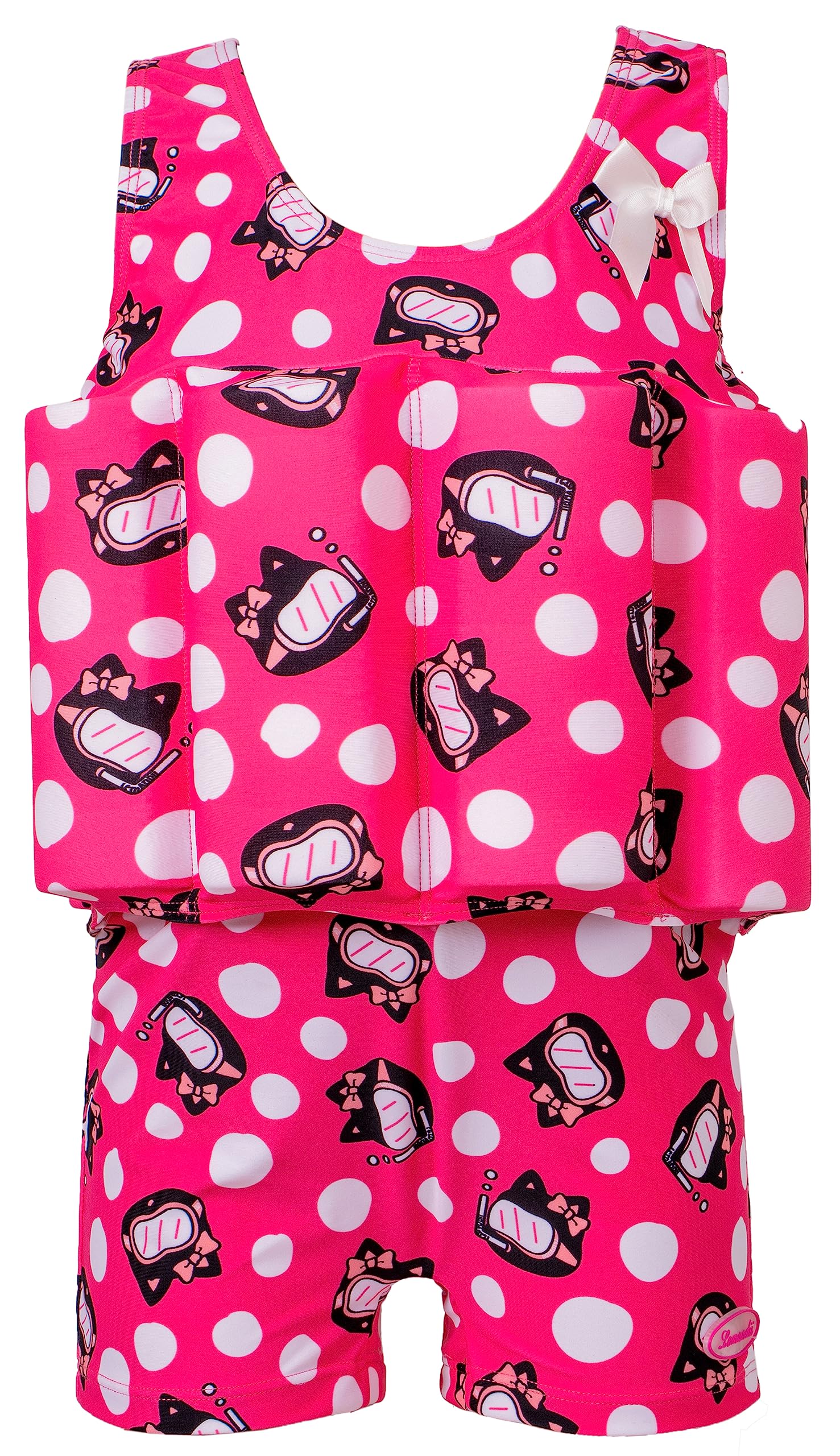 Toddler Kids One-Piece Float Swimsuit with Adjustable Buoyancy UPF 50+ Sun Protection for Beach Pool Boys Girls