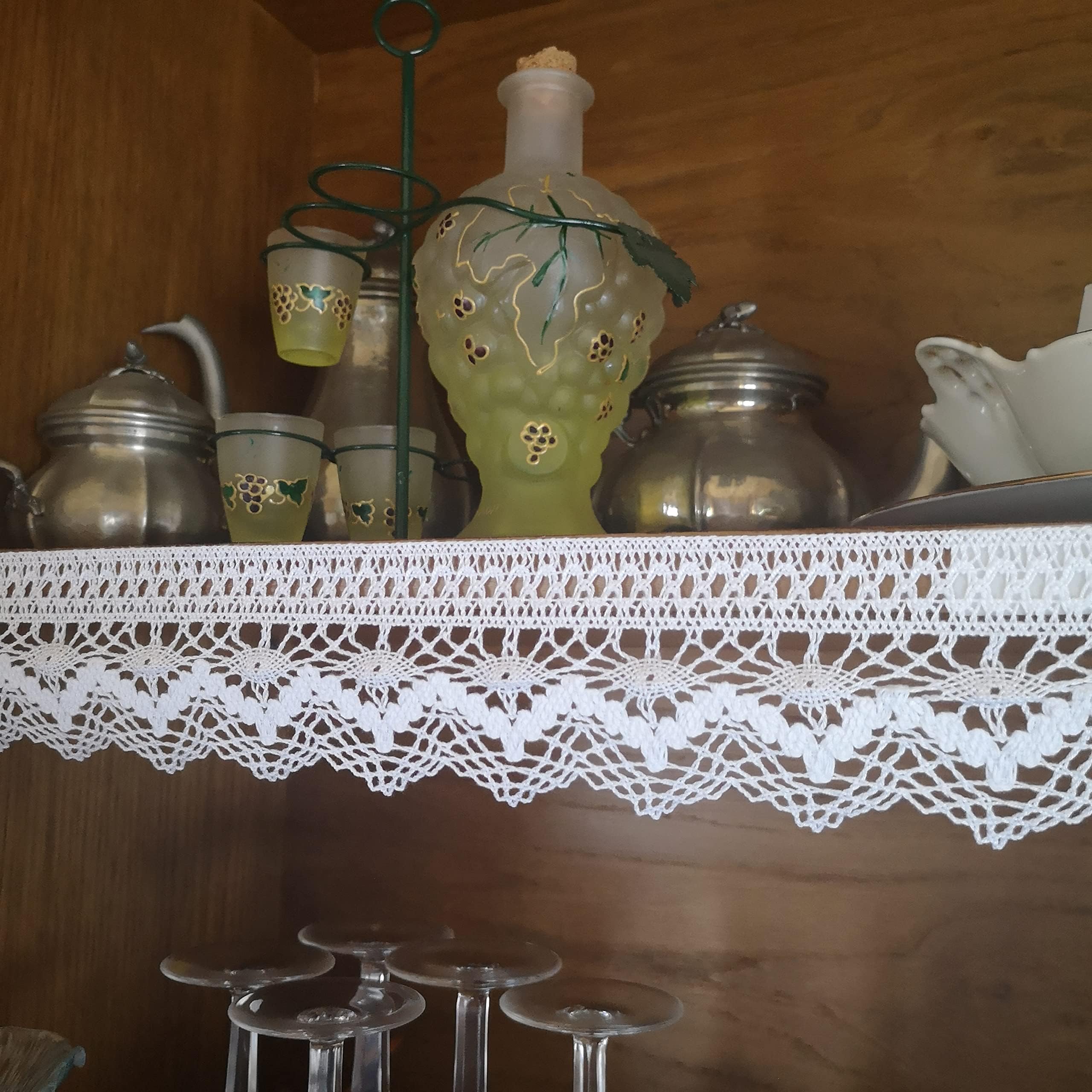 PIZZITALIANI Pizzo al metro – Nastro Pizzo BEIGE, Altezza 6,5 cm x 10 m, Made in Italy, Passamaneria per tessuti, Pizzi e Merletti cotone, Bordo per allungare tende, Art1763