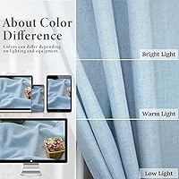 Vista 328 de Orange Linen Curtains 72 Inch Length for Living Room 2 Panels Set Back Tab Loop Pocket Semi Sheer Copper Brown Burnt Orange Curtains for Bedroom