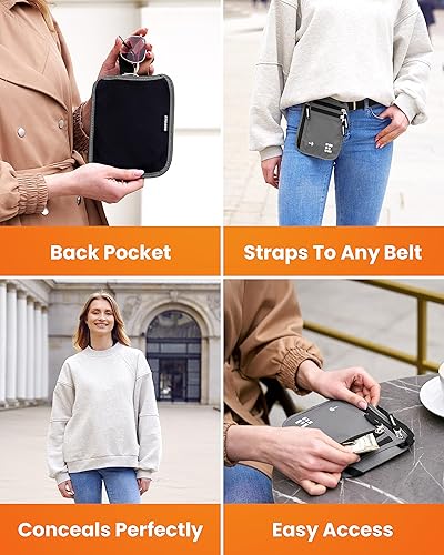 Miniatura 7 de Cartera de viaje para cuello con bloqueo RFID, bolsa de viaje para pasaporte para mujeres y hombres, mantiene los objetos de valor seguros para