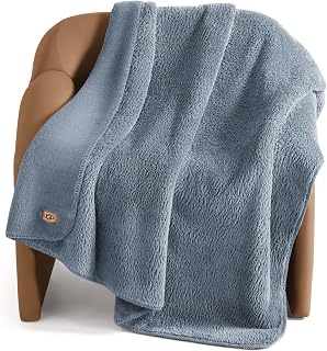UGG Soft Fleece Throw Blanket, Denim Blue
