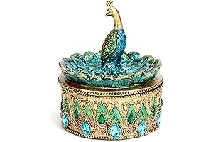 Bits and Pieces Peacock Keepsake Box