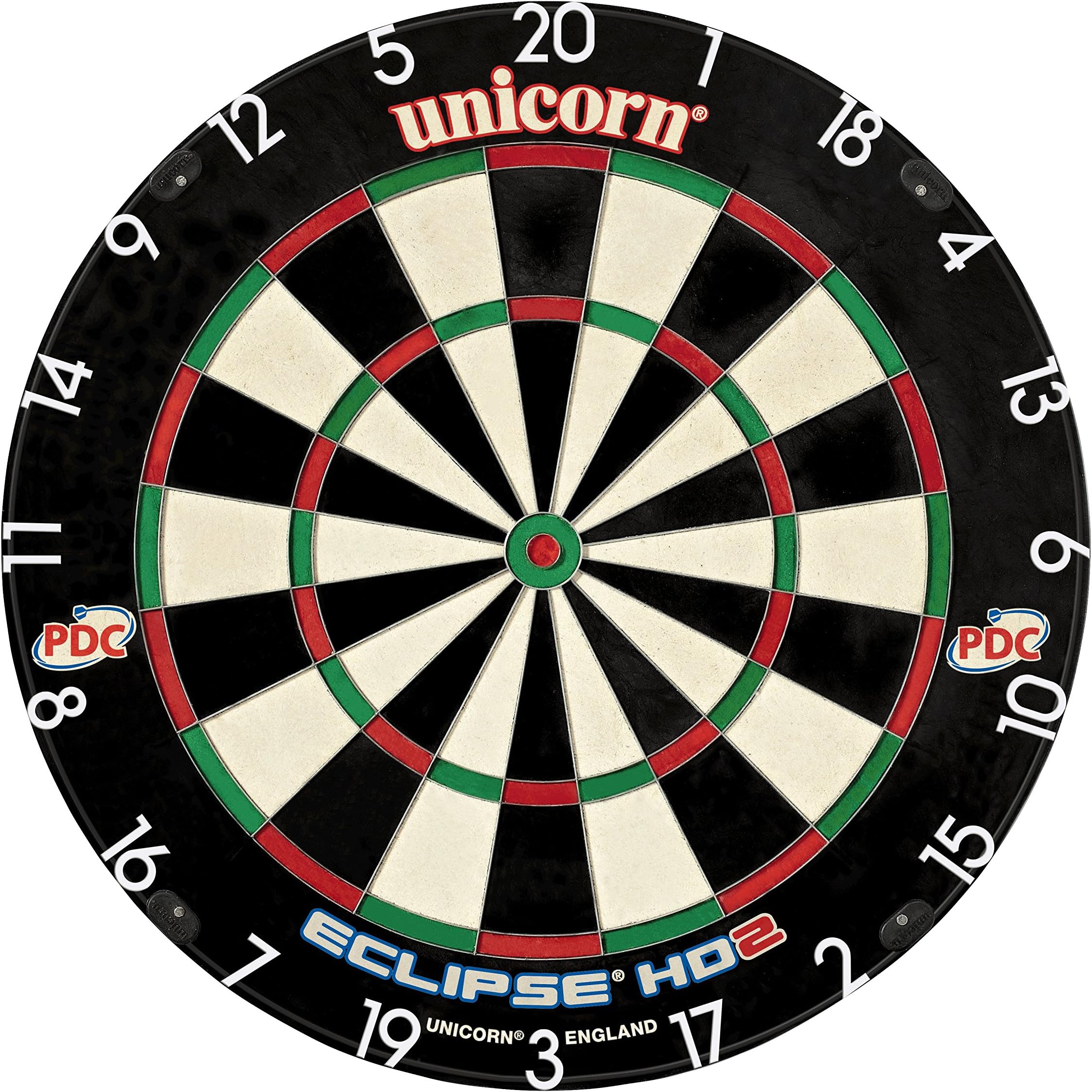 Eclipse HD2 High Definition Professional Bristle Dartboard with Increased Playing Area and Super Thin Bullseye