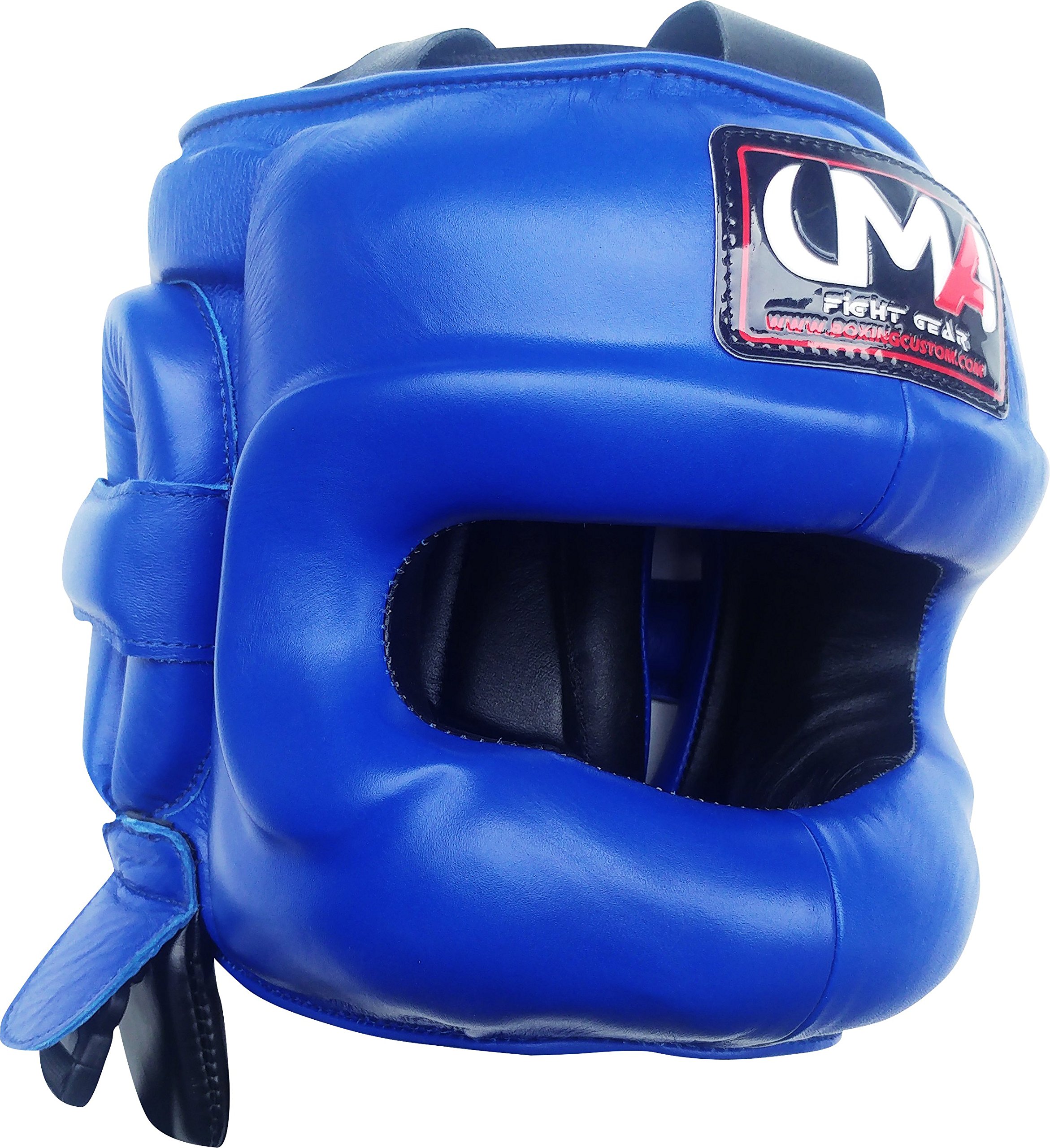 Universal Martial Arts Boxing Headgear - UMA R-81 - Facesaver - Boxing MMA - Sparring Protection Helmet Real Leather