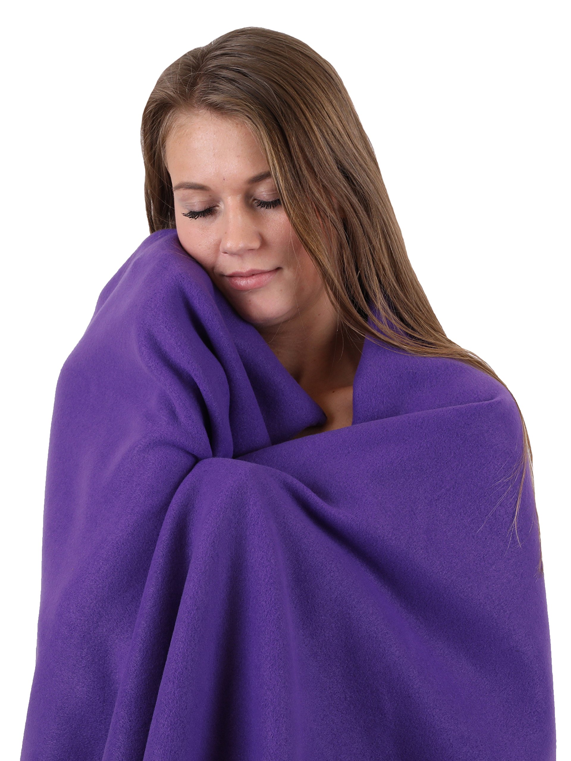 Betz. Coperta In Pile Lilla 140x190 Cm - Morbida E Calda, Qualità 220 G/m², Double Face, Lavabile In Lavatrice, Azienda Familiare Tedesca - 2