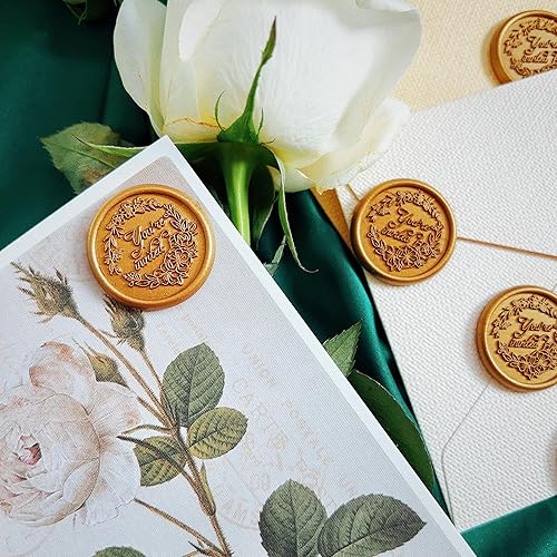 Miniatura 7 de Calcomanías de sello de cera retro, autoadhesivas, para invitaciones para despedida de soltera, fiesta de compromiso, día de San Valentín,