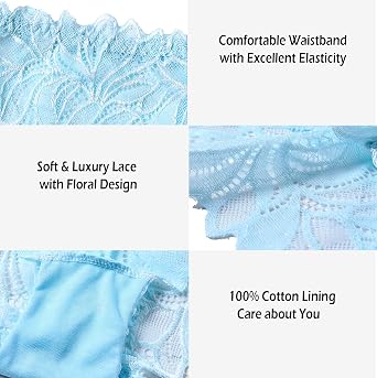 Women's Lace Panties, Soft Stretch Cute Boyshorts Panties, Sexy Cheeky Underwear, Multipacks