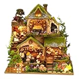 Miniature House Kit, Dollhouse Kit, Miniature Kit, DIY Mini House Building Kit for Adult, Forest Adventure