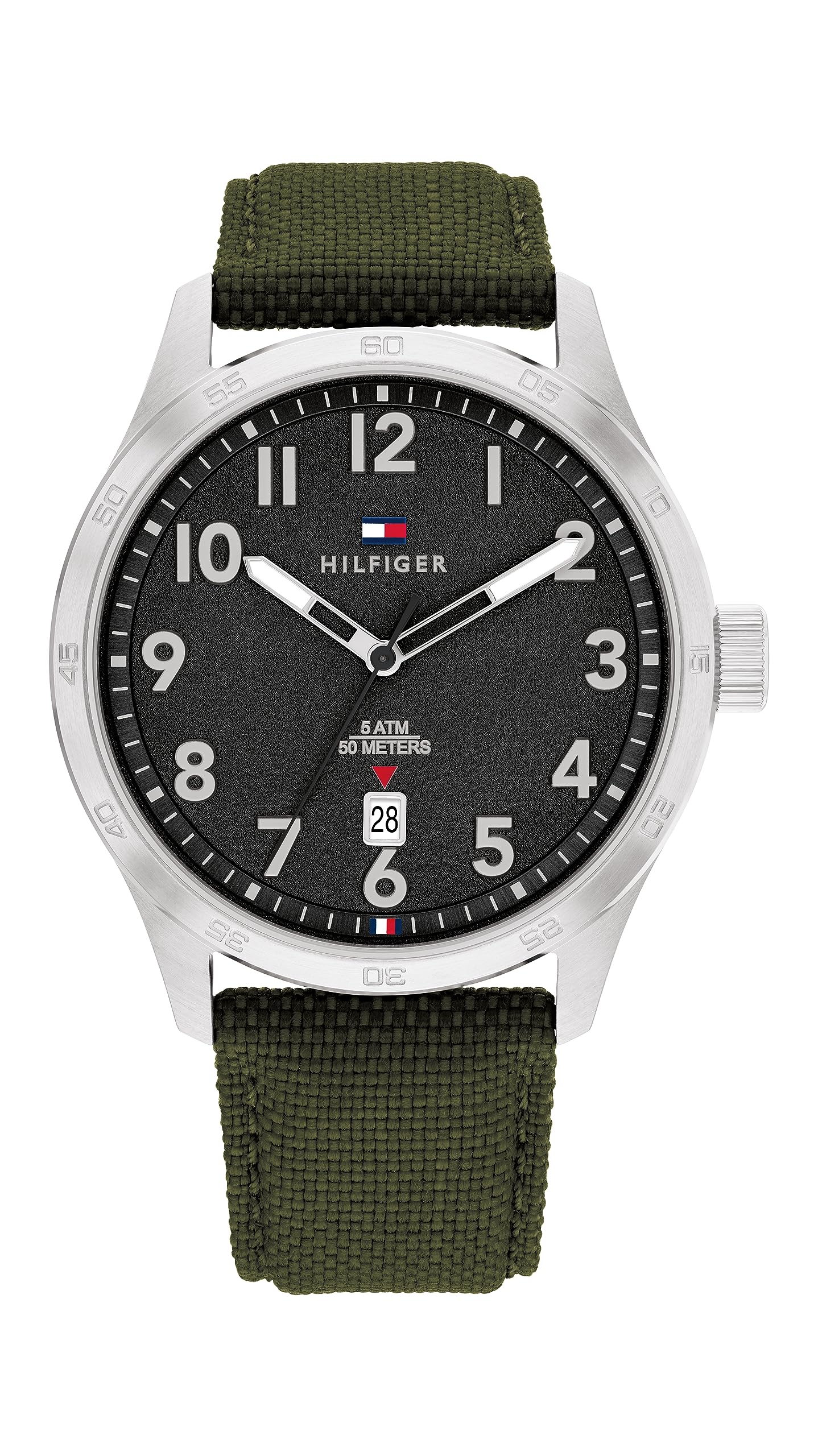 Tommy Hilfiger FORREST MENS BLACK DIAL STAINLESS STEEL Watch - 1710593