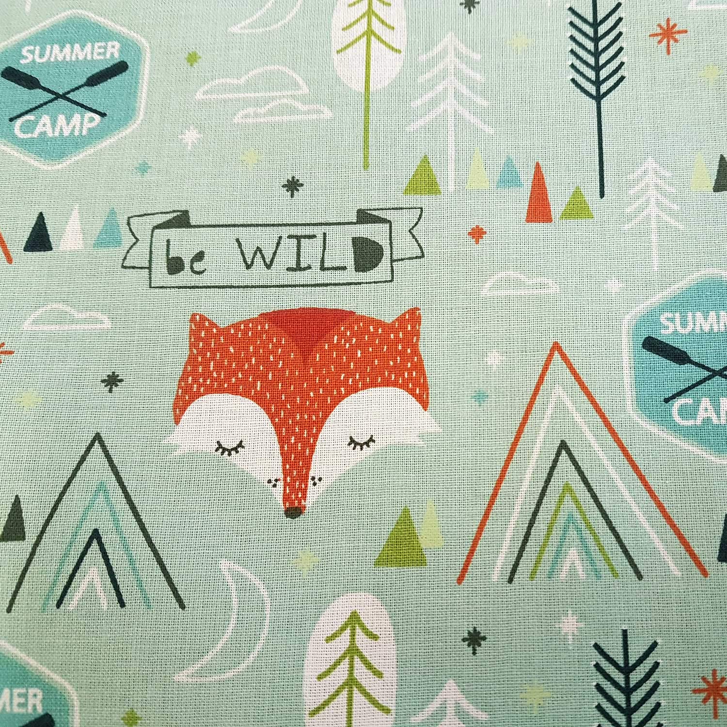 Fabric by the metre Cotton Mint Fuchs Camp Tent Arrow Deco Tablecloth Arts & Crafts