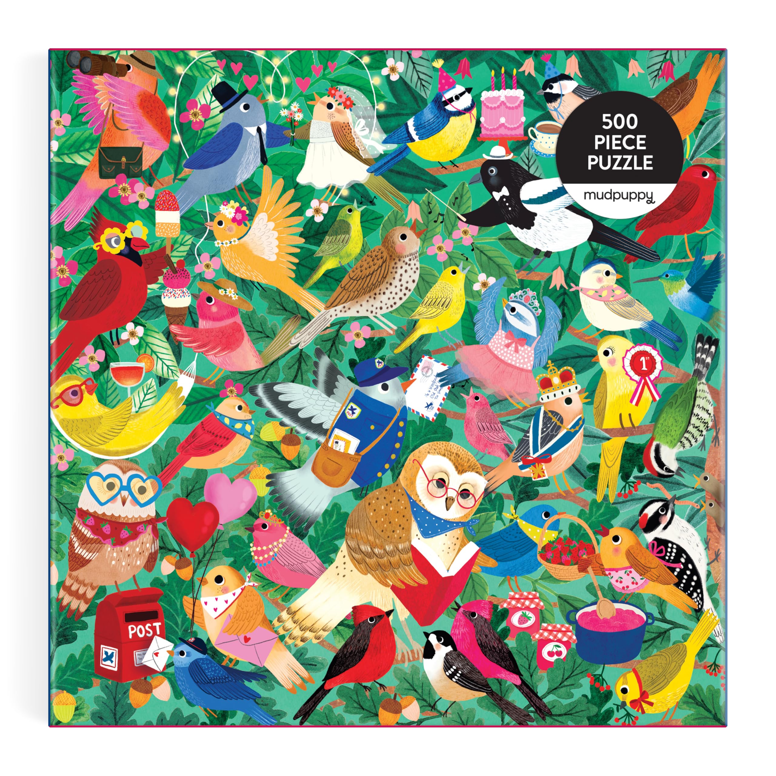 Mudpuppy Birding Around - 500 Piece Family Jigsaw Puzzle with Colorful and Fun Illustrations of Happy Birds for Children Ages 8 and Up - Image 3