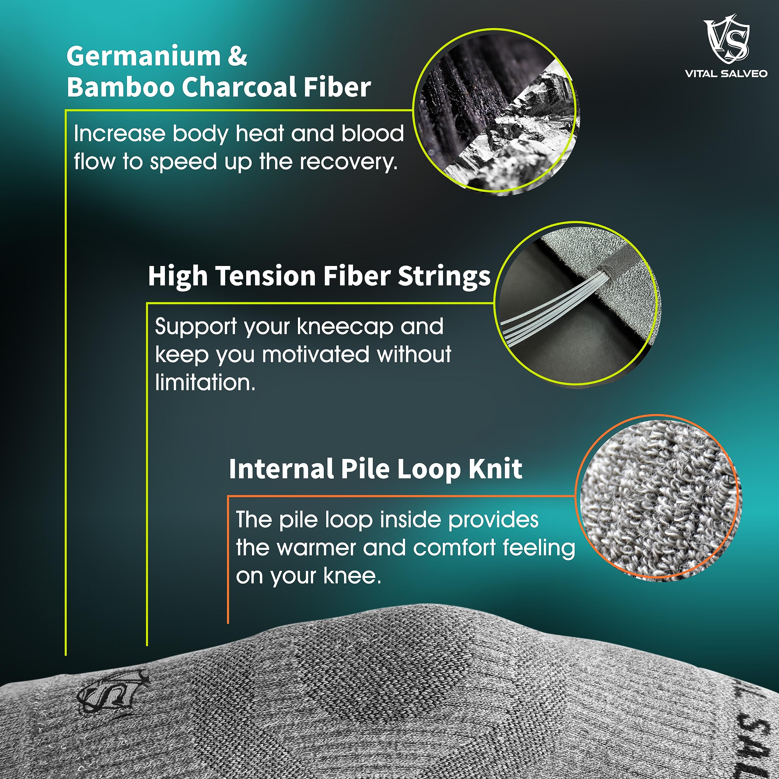 Ginocchiera Compressione Vital Salveo C3-Comfort: Sollievo Da Dolore E Artrite, Protezione Per Sport E Uso Quotidiano