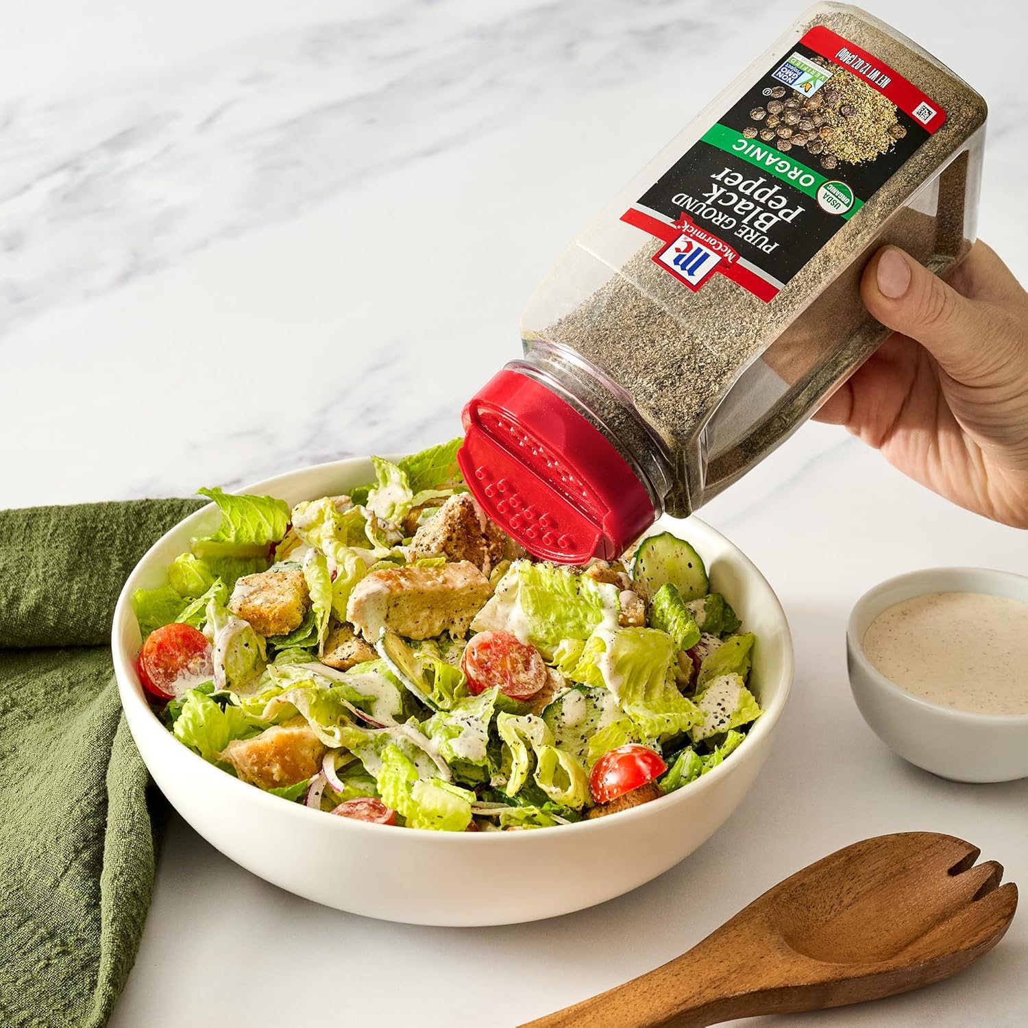 McCormick Black Pepper, Pure Ground, Organic, Non GMO, Enjoy Distinctive Pepper Flavor While Cooking & Tableside, 12 oz