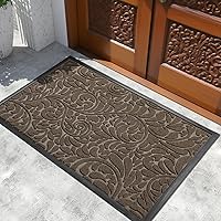 Vista 20 de Yimobra Tapete para puerta de entrada exterior, 29.5 x 17 pulgadas, impermeable, resistente, para puerta delantera, tapete antideslizante resistente