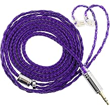 Linsoul Tripowin Zonie 16 Core Silver Plated Cable SPC Earphone Cable for KZ ZS10 PRO ZSN PRO X ZST X CCA CRA Recessed 2pin- 3.5mm, Violet