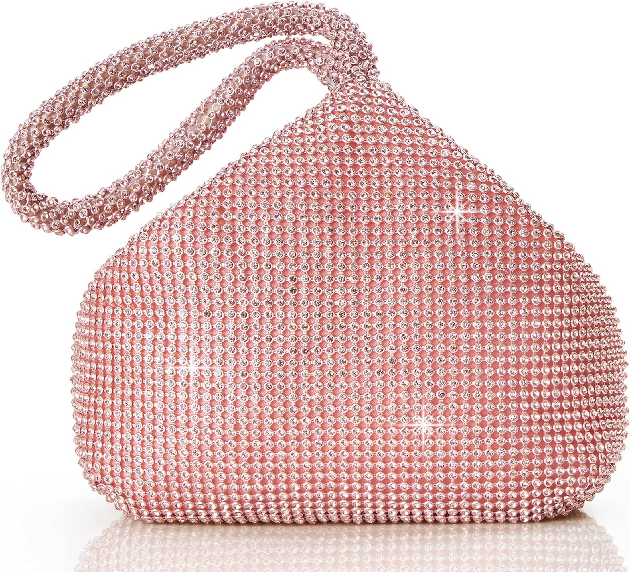 BABEYOND Women's Rhinestone Clutch Evening Bags Sparkly Glitter Triangle Purse for 1920s Party Prom Wedding