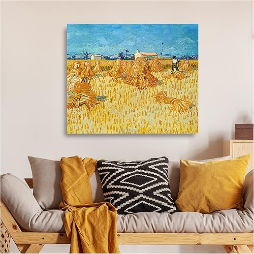 Miniatura 614 de A&T ARTWORK The Starry Night de Vincent Van Gogh. Tamaño del marco: 36 x 30 pulgadas, tamaño de la imagen: 30 x 24 pulgadas, reproducciones clásicas