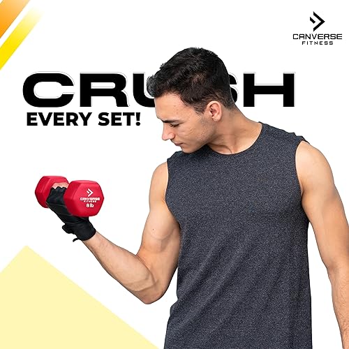 Miniatura 8 de Juego de 2 mancuernas con revestimiento de neopreno, mancuernas de peso de mano que no se ruedan, antideslizantes, forma hexagonal para ejercicios