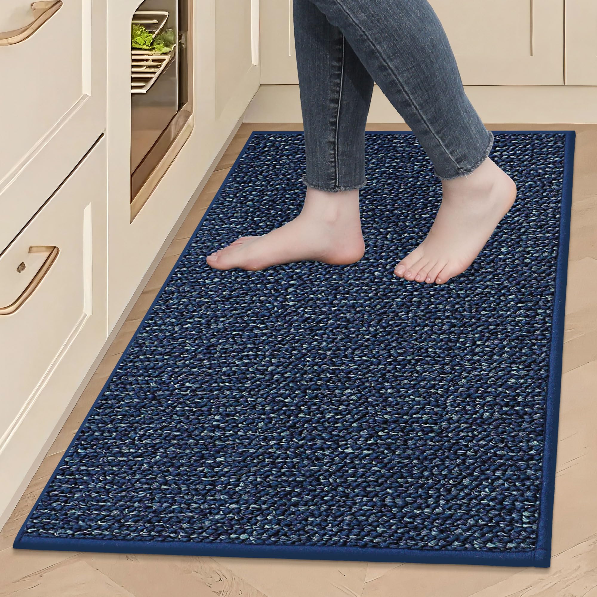 BEQHAUSE Kitchen Rugs 24"x36", Non-Slip Kitchen Mats for Floor, Super Absorbent and Stain Resistant Kitchen Rugs, Machine Washable Rugs for Kitchen,