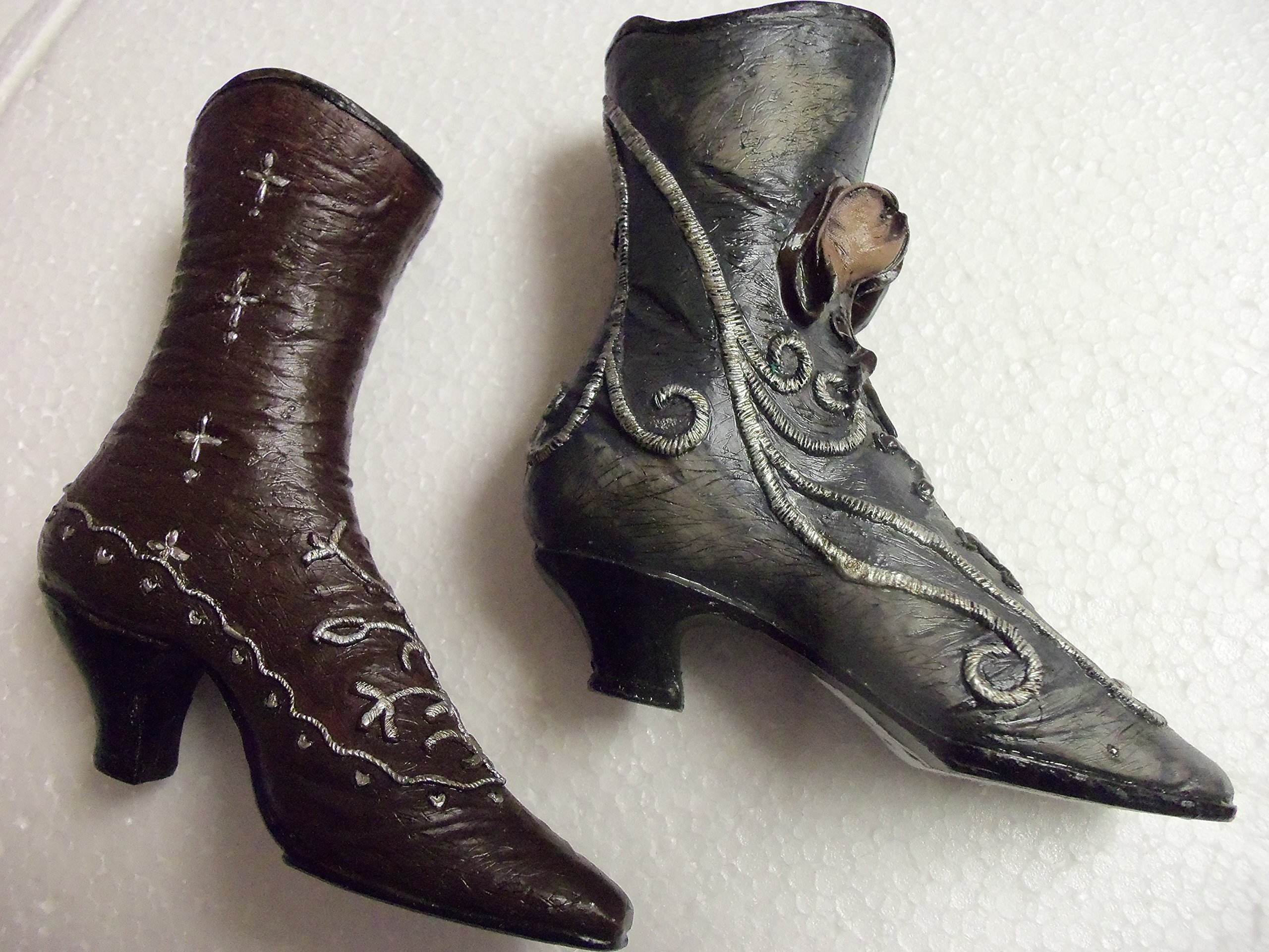 Decorative Miniature Victorian Womens Shoes/ Boots (5"x4")