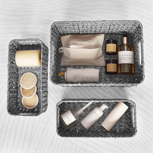 Miniatura 8 de GRANNY SAYS Paquete de 1 organizador colgante y 3 cestas de almacenamiento de mimbre