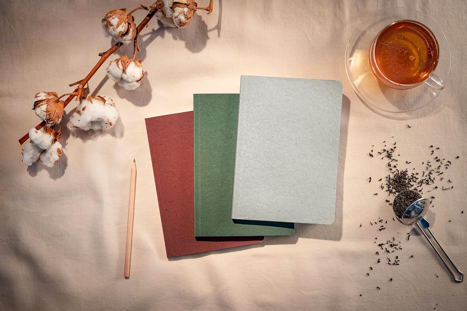 Sigel RU202 Re-Up Notebook - Squared - Approx. A5 - Red - Soft Cover - 100 Seiten - NCP vegan-zertifiziert